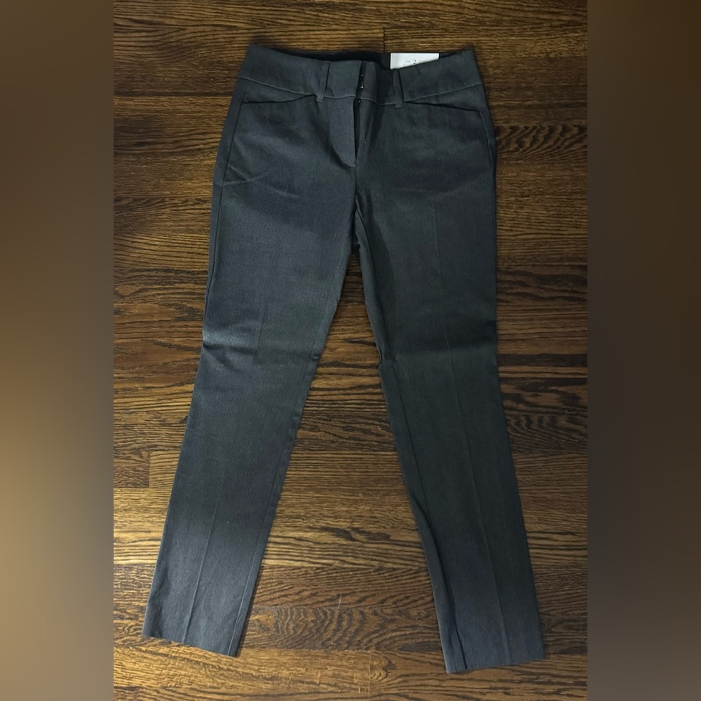 LOFT Charcoal Skinny Ankle Pants